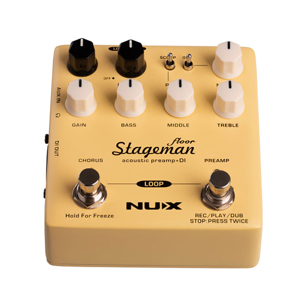 Nux NAP-5 Stageman Floor Acoustic Preamp and DI Effect Pedal Footswitch (NAP5)