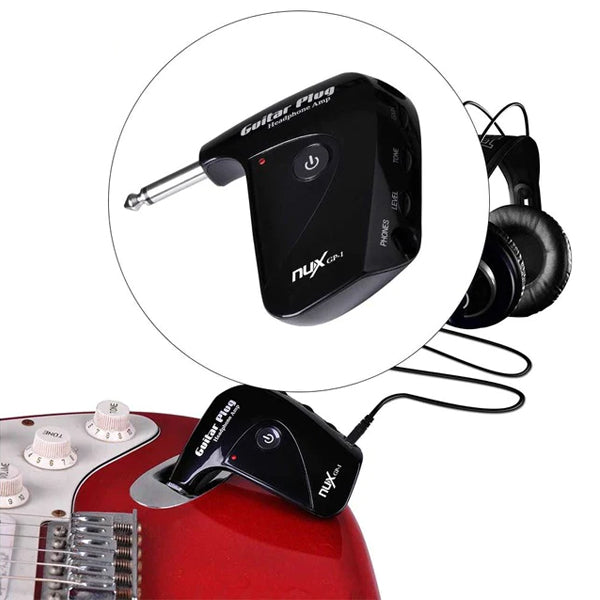 NUX GP-1 Guitar Plug Headphone Amp with Classic British Distortion Effect Guitar Amplifier (GP1)