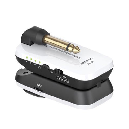 Nux B-2 2.4 GHz Guitar Wireless System Transmitter Receiver - White (B2 B 2)