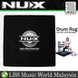 NUX Drum Rug - 130cm X 130cm Anti Slip Drum Carpet for Acoustic or Electric Drumkit (Black)