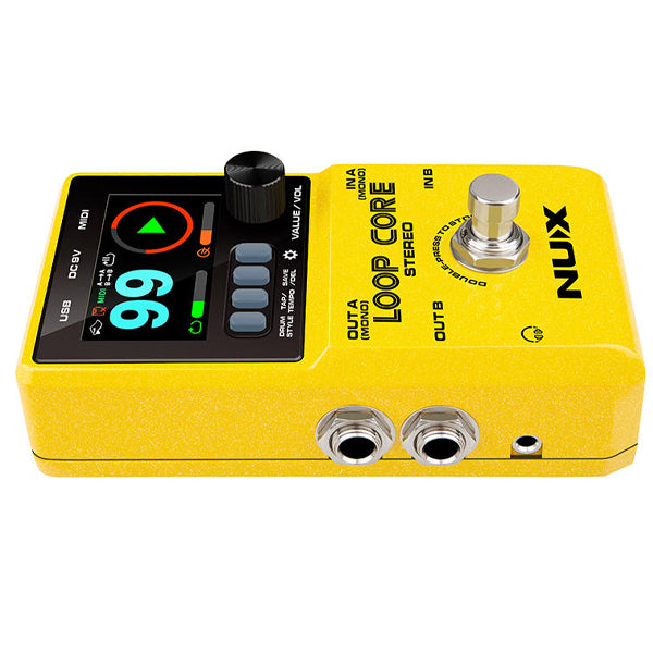 NUX Loop Core Stereo Electric Guitar Effect Pedal Looper Built in Rhythm Tracks and MIDI Control