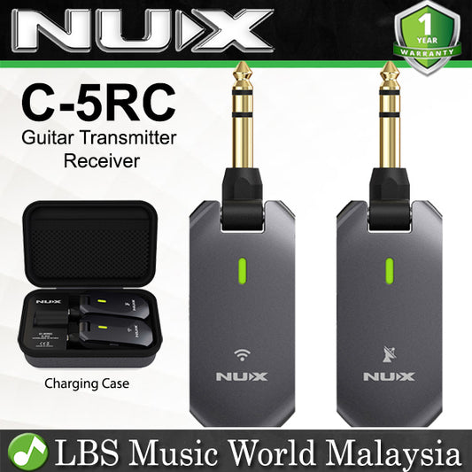 NUX C-5RC 5.8GHz Guitar Wireless System Transmitter and Receiver with Charging Case (C5RC C 5RC)