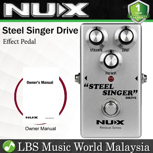 Nux Steel Singer Drive 9V Reissue Series Guitar Effects Pedal Overdrive Effect True Bypass