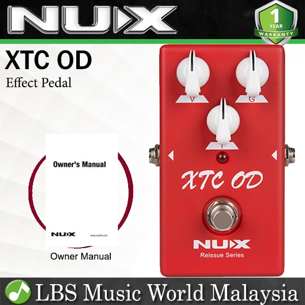 Nux XTC OD 9V Overdrive Reissue Series Guitar Effects Pedal Dynamic Distortion Effect with True Bypass