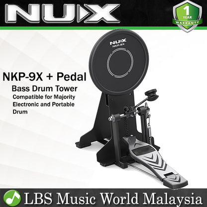 NUX NPK-9X Digital Drum Kick Pad with Optional Pedal - Compatible with Yamaha DD75 (DD-75)