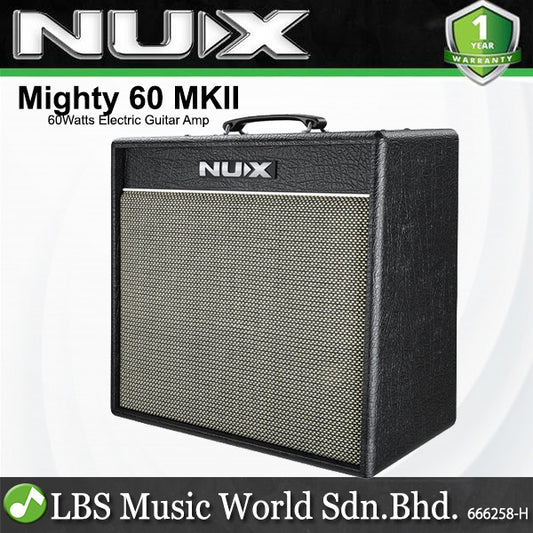 Nux Mighty 60 MKII 60 Watts Modelling Amp for Electric Guitar with Digital Effects (Mighty 60MKII)