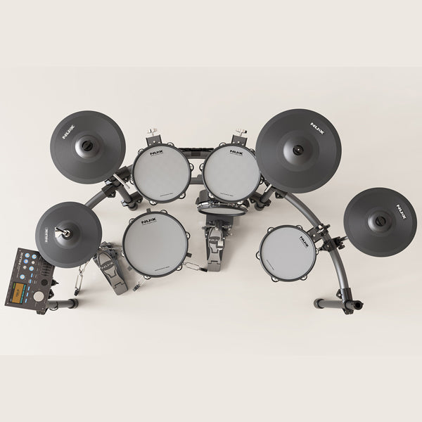 NUX DM-8 5 Piece Professional Digital Electronic Drum Set with Remo Mesh Head (DM8 DM 8)