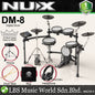 NUX DM-8 5 Piece Professional Digital Electronic Drum Set with Remo Mesh Head (DM8 DM 8)