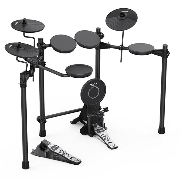 NUX DM-1X 5 Piece Digital Electronic Drum Set With Kick Pedal Package (DM1X DM1)