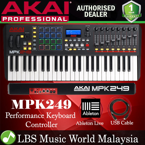 Akai Professional MPK249 Midi Keyboard Controller USB Semi Weighted Keybed (MPK-249 MPK 249)