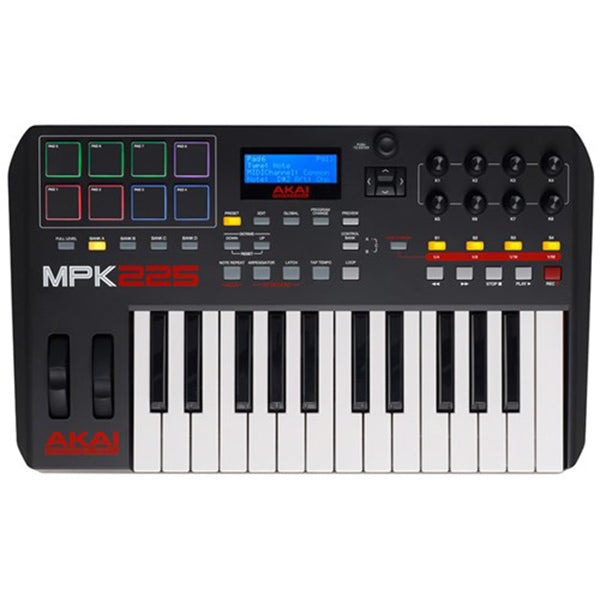 Akai Professional MPK225 Midi Keyboard Controller USB Semi Weighted Keybed (MPK-225 MPK 225)