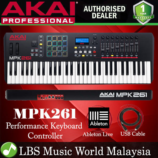 Akai Professional MPK261 Keyboard Controller USB Midi Weighted Keybed (MPK-261 MPK 261)