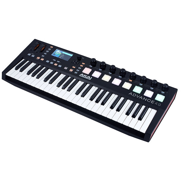 Akai Professional Advance 49 Keyboard Controller USB Midi Semi Weighted with 8 Pad & Knob