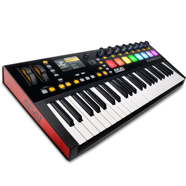 Akai Professional Advance 49 Keyboard Controller USB Midi Semi Weighted with 8 Pad & Knob