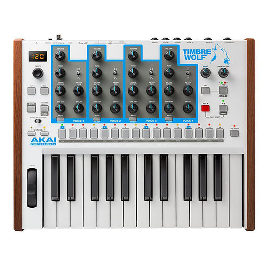 Akai Professional Timbre Wolf 4 Voice Analog Synthesizer 25 Midi Keyboard