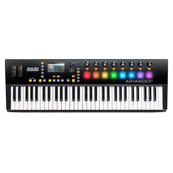 Akai Professional Advance 61 Midi Keyboard Controller USB  With 8 Knob and 8 Pad