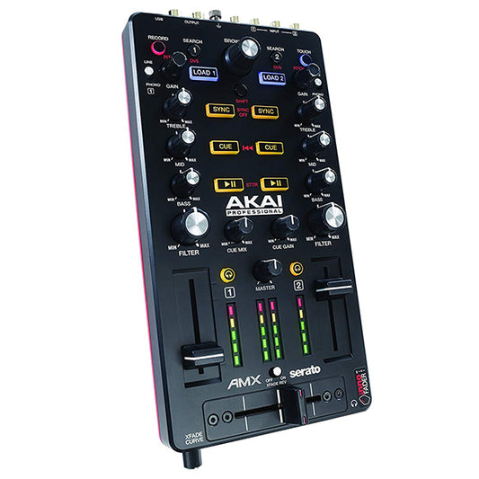 Akai Professional AMX Mixing Surface for Serato DJ Pro Midi Controller 2 Deck Mix Audio Interface