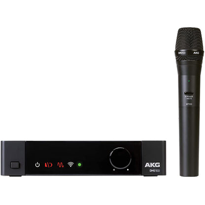 AKG DMS100 Pro Audio Digital Wireless Microphone System with SR100 Stationary Receiver and HT100 Handheld Microphone (DMS 100)