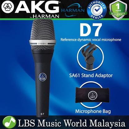 AKG D7 Professional Reference Dynamic Vocal Microphone (D 7 D-7)