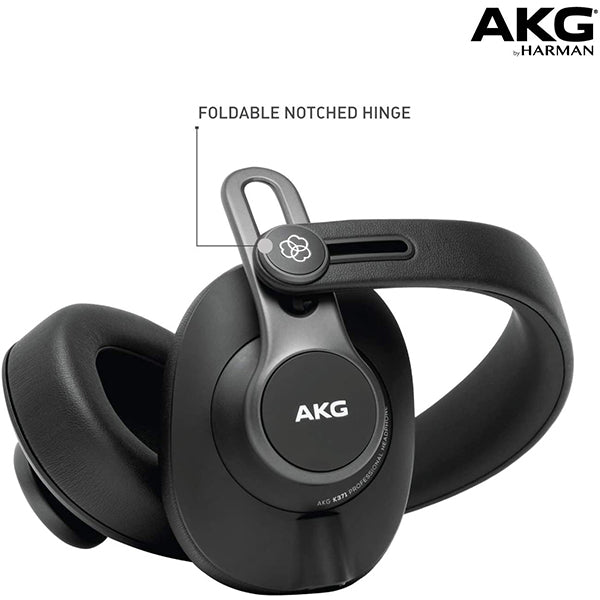 AKG K371 Pro Audio Over Ear Closed Back and Foldable Studio Headphones (K-371  K 371)