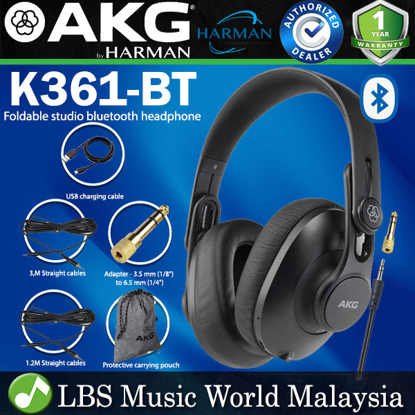 AKG K361-BT Pro Audio Bluetooth Over Ear and Foldable Studio Wireless Headphones (K361BT K361 BT)