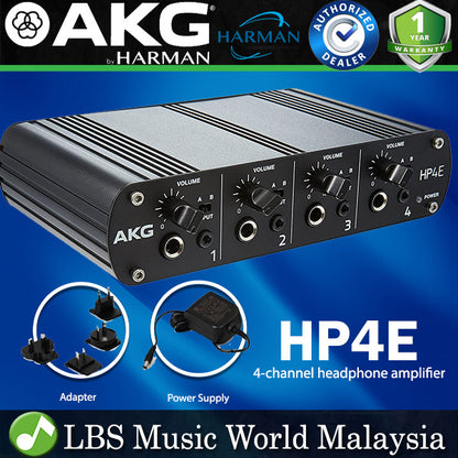 AKG HP4E Pro Audio 4 Channel Headphone Amplifier (HP-4E HP 4E)