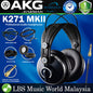 AKG K271 MKII Pro Audio Closed Back Studio and Live Headphones with Mute (K-271 K 271 MK2)