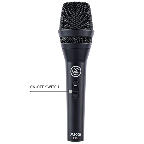 AKG P3S Pro Audio Mic High Performance Dynamic Microphone with On/Off Switch (P3 S)