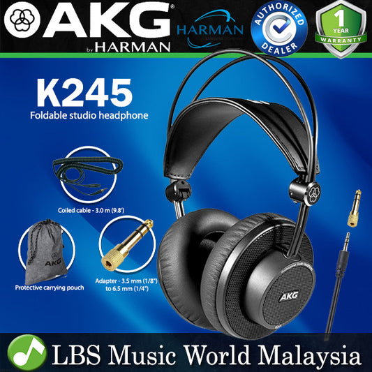AKG K245 Pro Audio Open Back Foldable Studio Headphones (K-245 K 245)