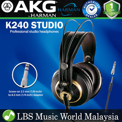 AKG K240 Studio Semi Open Pro Studio Headphones Over Ear Design (K 240 K-240)