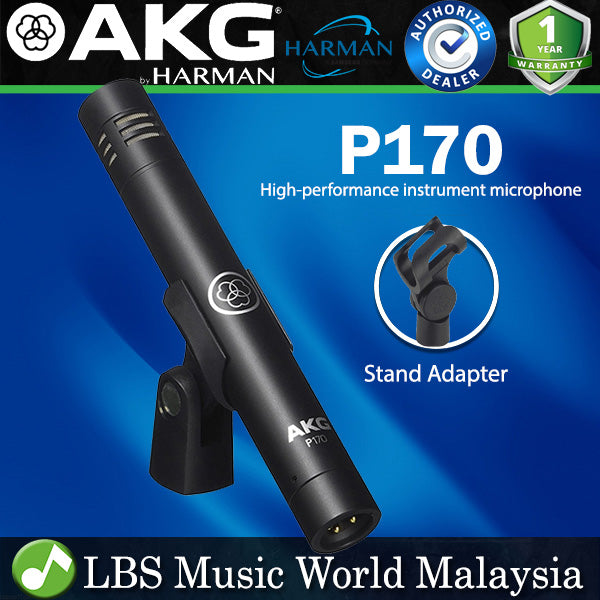 AKG P170 High Performance Instrument Small Diaphragm Condenser Microphone (P 170 P-170 Mic)