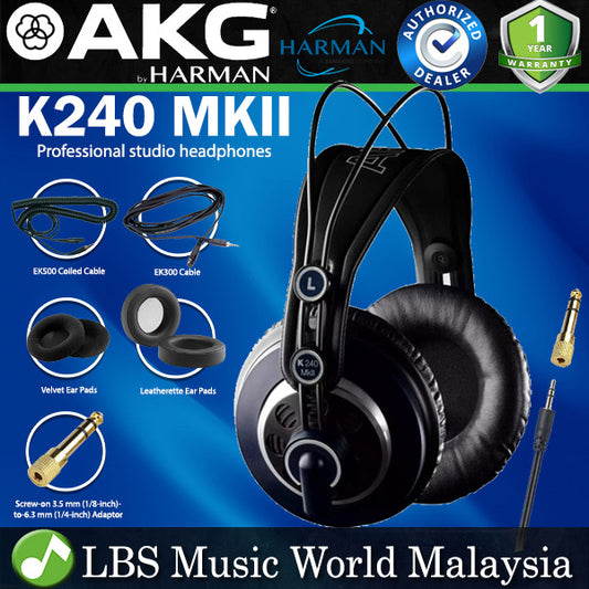 AKG K240 MKII Semi Open Pro Studio Headphones Over Ear Design ( K 240 MK2 K-240)