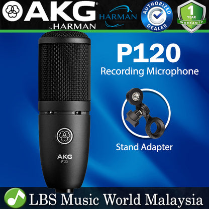 AKG P120 Large Diaphragm Condenser Microphone with Cardioid Polar Mic Pattern (P-120 P 120)