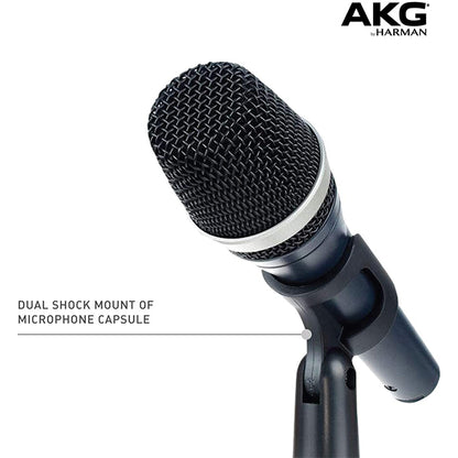 AKG D5 Professional Dynamic Supercardioid Vocal Microphone with Mic Clip and Bag (D 5)
