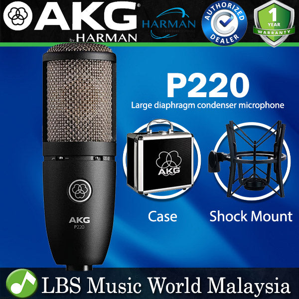 AKG P220 Pro Audio Large Diaphragm Condenser Microphone (P-220 P 220 Mic)