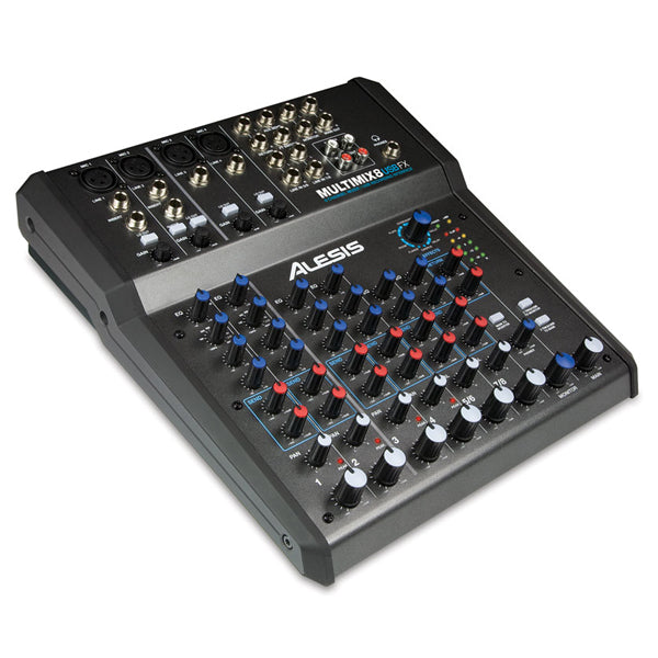 Alesis Multi Mix 8 USB FX 8-Channel Mixer with Built in Effects and USB Audio Interface (Multi Mix)