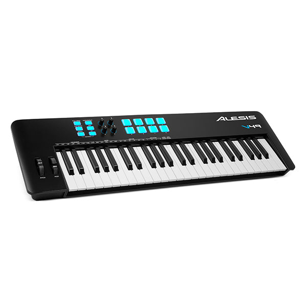 Alesis V49 MKII 49 Key USB Midi Keyboard Controller with 8 Backlit Pad (V49MKII MK2)