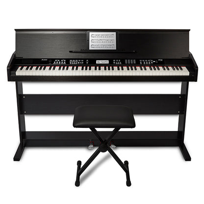 Alesis Virtue 88 Key Digital Piano with Wood Stand & Adjustable Bench with 3 Pedal and Velocity Touch Response