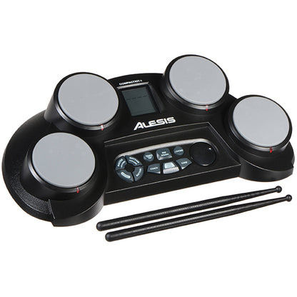 Alesis CompactKit 4 Pad Portable Electronic Tabletop Drum Set Kit (Compact Kit 4)