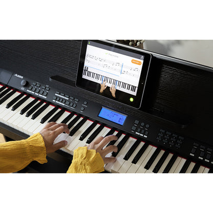 Alesis Virtue 88 Key Digital Piano with Wood Stand & Adjustable Bench with 3 Pedal and Velocity Touch Response
