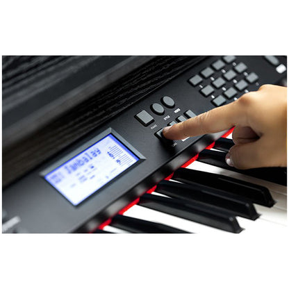 Alesis Virtue 88 Key Digital Piano with Wood Stand & Adjustable Bench with 3 Pedal and Velocity Touch Response