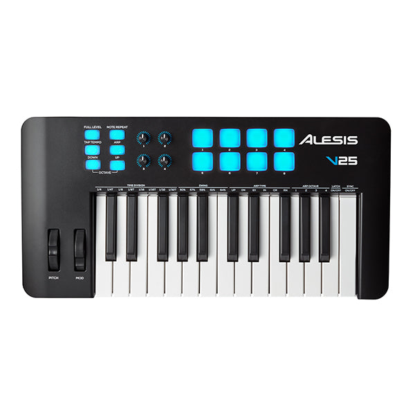 Alesis V25 MKII 25 Key USB Midi Keyboard Controller with Pad (V-25 V 25 MK2)