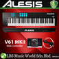 Alesis V61 MKII 61 Key USB Midi Keyboard Controller with 8 Velocity Pad (V61MKII MK2)