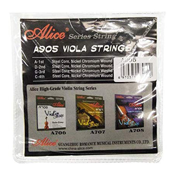 Alice A905 Viola String Set Nickel Chromium Wound Steel Core (A-905 A 905)