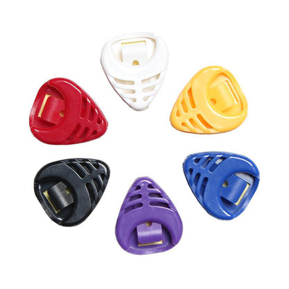 Alice A010B Guitar Pick Holder Pick Case Stick on Guitar Fit up to 3 Picks (Random Colour)