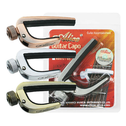 Alice A007J Adjustable Guitar Capo with Quick Release Minimalistic Design to Clamp - Random Colour (A007)