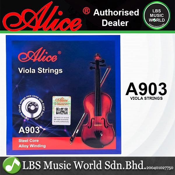 Alice A903 Viola String Set Steel Core Nickel Silver (A 903)