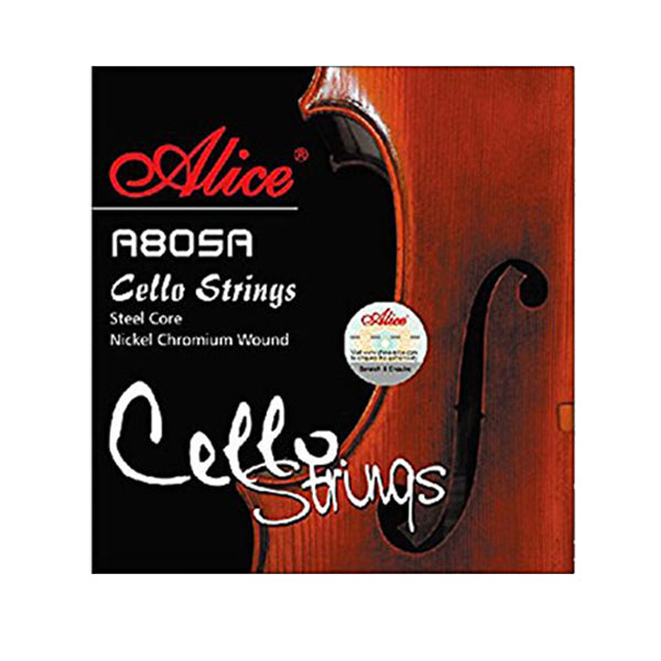 Alice A805A Cello String Set Steel Core Nickel Chromium Alloy Wound Strings A D G C