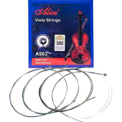 Alice A903 Viola String Set Steel Core Nickel Silver (A 903)