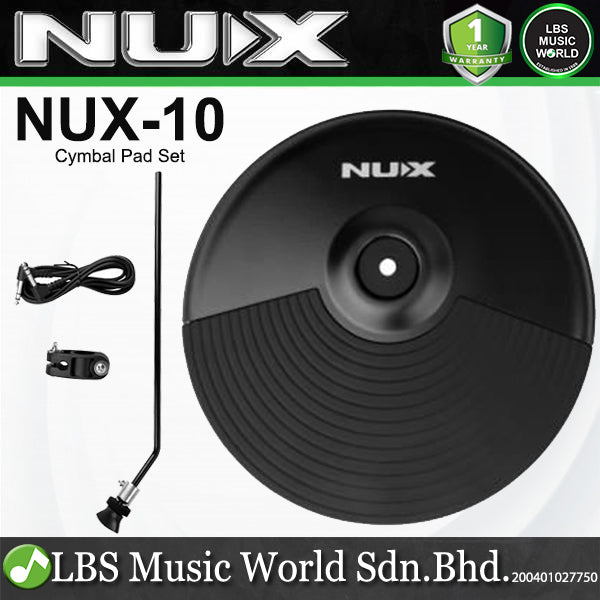 NUX 10 Inch Cymbal Pad Set Extension Kits with Joint Clip and Holder for DM-110